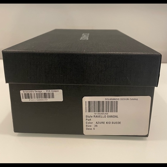 Sclaranndis RAVELLO Sandal Color: Azure Kid Suede - Size - 6US - Picture 11 of 11